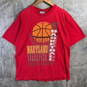 Maryland Terrapins Basketball Men's Red T-Shirt X Large tee